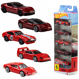 Hot Wheels 5 kosov avtomobilčkov Ferrari JLN12