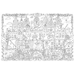 talne pobarvanke "Grad princesk" XXL plakat