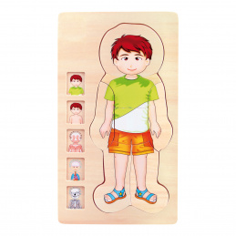 Small Foot Lesene igrače puzzle anatomija Tim 2DZ168 - II. Kakovost