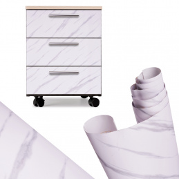 Aga Samolepilna folija v roli Furnir Beli marmor - jazz 1,22x50m