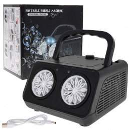 Stroj za milne mehurčke za otroke 3+ in odrasle + 2 šobi + ventilator + LED osvetlitev + tekočina za mehurčke