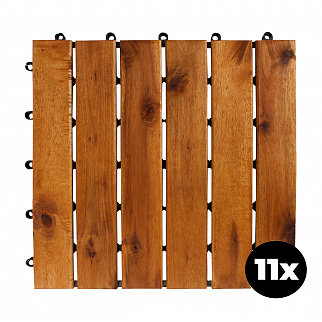 Linder Exclusiv Akacijeve terasne ploščice 30x30 cm 11 kos