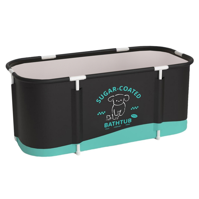 Aga Zložljiva prenosna kad 120x60x60 cm Črna