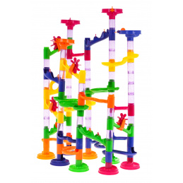 Zložljiva kroglična steza za otroke 3+ Gradbeni deli 105 el. + 30 žog