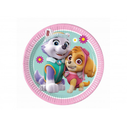 PawPatrol Papirnati krožniki Tačja patrulja Skye in Everest 20 cm 8 kos