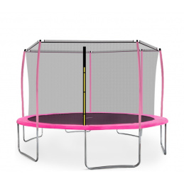 Aga SPORT FIT Trampolin 430 cm Pink + notranja zaščitna mreža