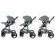 Kiduku Kombinirani voziček 3v1 Sivi