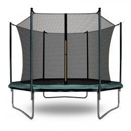 Aga SPORT FIT Trampolin 180 cm Temno Zelena + notranja zaščitna mreža