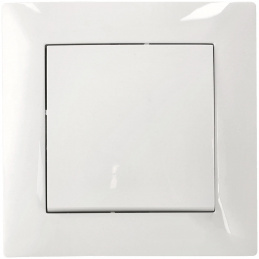 Enopolno stikalo pod omet, belo