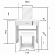 Aga Toaletna miza s taburetom MRDT13-MW