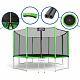 Aga SPORT PRO Trampolin 366 cm Svetlo zelena + zaščitna mreža + lestev
