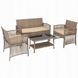 Pohištvo za teraso - miza, kavč, 2 stola