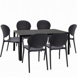 Komplet vrtnega pohištva miza + 6 stolov JUSTIN