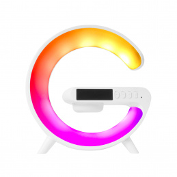 Aga RGB LED Svetilka 5v1 z brezžičnim polnilnikom Bela