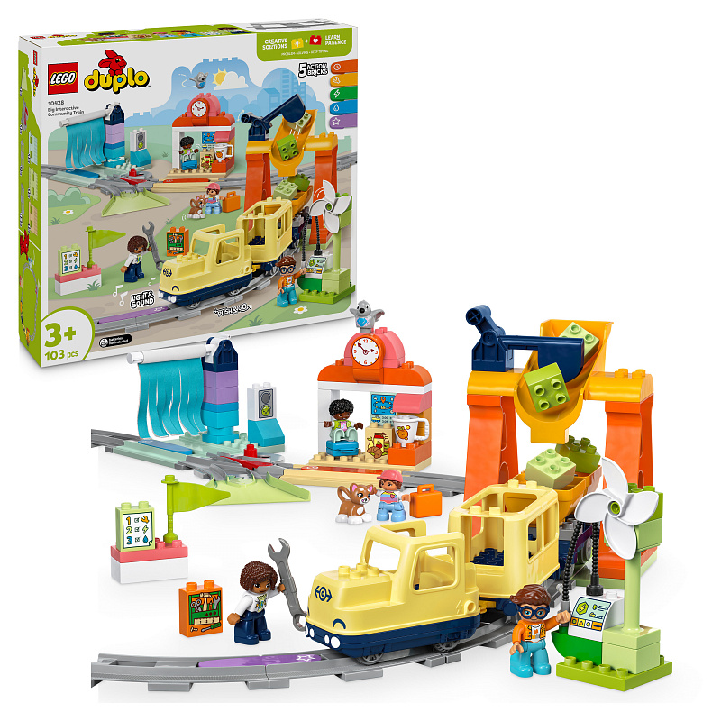 LEGO® DUPLO® Town Velik interaktiven skupni vlak, komplet 10428