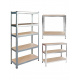 Kynast Kovinski regal 180x90x40 cm 5 polic Silver