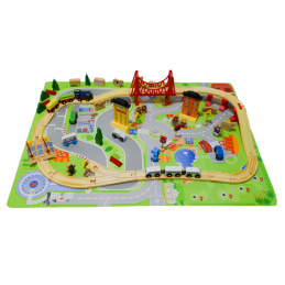 Aga4Kids Lesena železnica 75 kosov