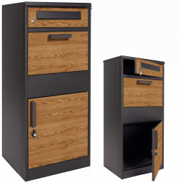 Poštni nabiralnik za pisma in pakete - s prenosom lesa